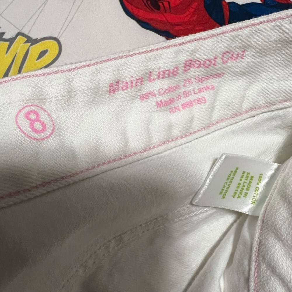 Lilly Pulitzer main line  Boot Cut flare  Jeans White - Picture 12 of 15
